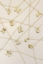 Bubble Balloon Initial Necklace - Gold