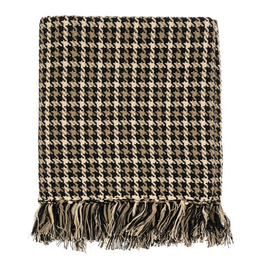 Houndstooth Brown Throw 50x60"