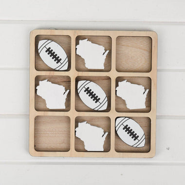 Wisconsin Tic Tac Toe Board: Wisconsin with Football