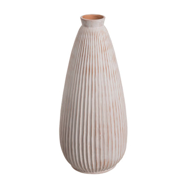 Terracotta White Tall Vase