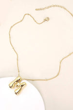 Bubble Balloon Initial Necklace - Gold