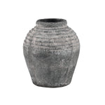 Weathered Grey Ceramic Vase: Large