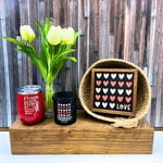 Row of Hearts Soy Wax Candle: Rugged Romance