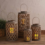 Grey Cylinder Lantern - Large