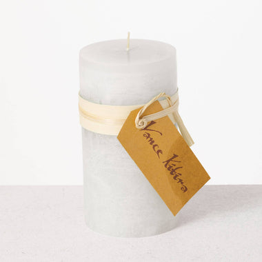 4x8 White Timber Pillar Candle