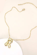 Bubble Balloon Initial Necklace - Gold