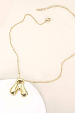 Bubble Balloon Initial Necklace - Gold