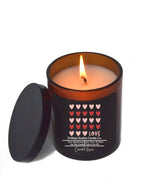 Row of Hearts Soy Wax Candle: Rugged Romance