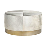 Frosted Brass & Antique Brass Ottoman