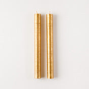 Goldleaf Taper Candles Pair