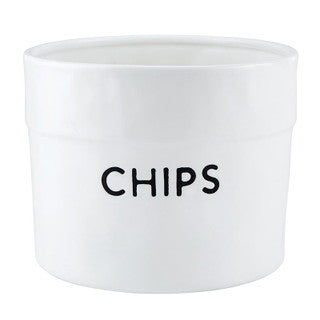 White Ceramic Chips Bowl