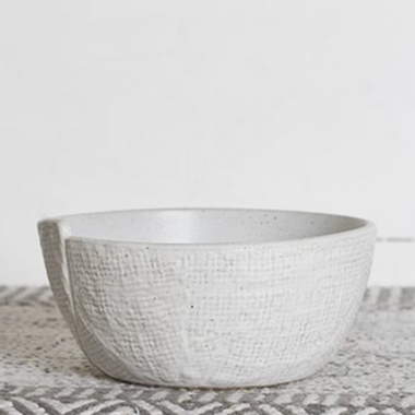 White Artisan Bowl