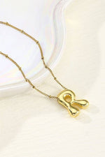 Bubble Balloon Initial Necklace - Gold