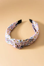 Flower Print Knotted Headband