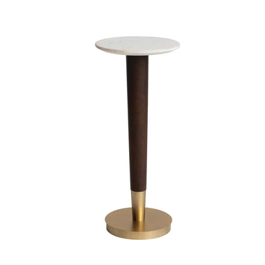 Wood, Brass & Marble Cocktail Table