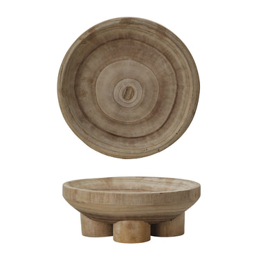 Paulownia Wood Footed Bowl