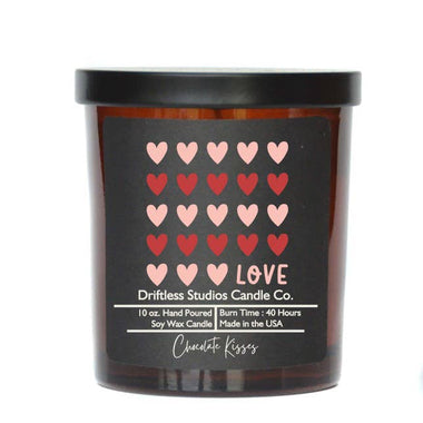 Row of Hearts Soy Wax Candle: Romance Novel