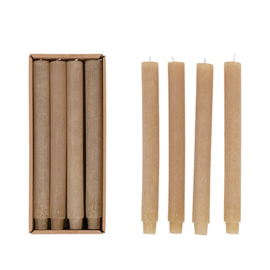 Set of 12 Unscented Pleated Taper Candles in Box