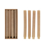 Set of 12 Unscented Pleated Taper Candles in Box