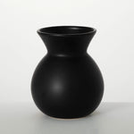 Matte Black Hourglass Vase