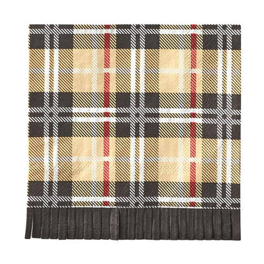 Tartan Fringe Cocktail Napkin