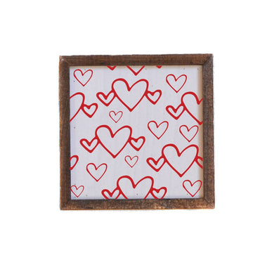 Heart Pattern Framed Art