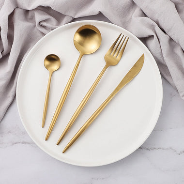 Flatware Set (Gold) - 24 piece set/serves 6