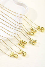 Bubble Balloon Initial Necklace - Gold