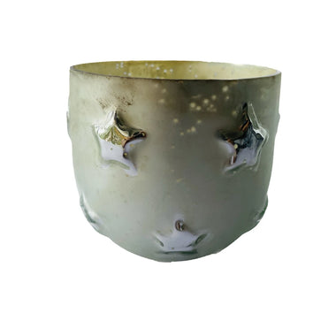 Glass Votive Holder with Stars