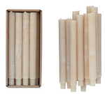 Set of 12 Unscented Powdered Taper Candles in Box